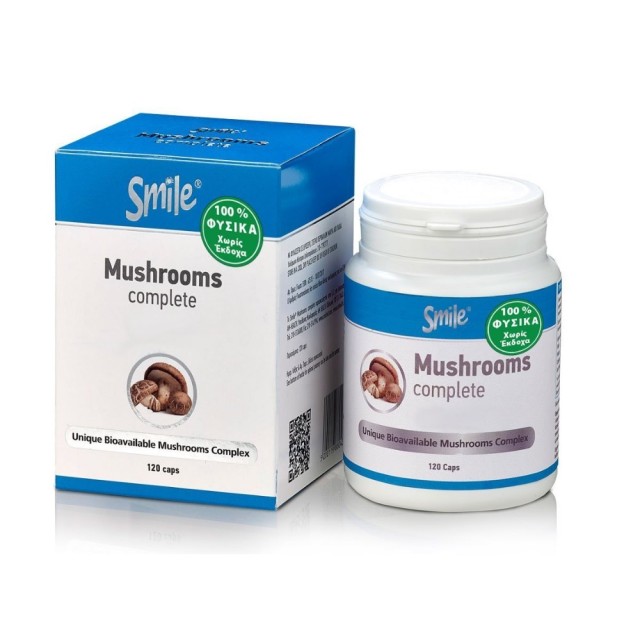 AM Health Smile Mushrooms Complete 120caps (Συμπλήρωμα Διατροφής για Ενίσχυση Ανοσοποιητικού)