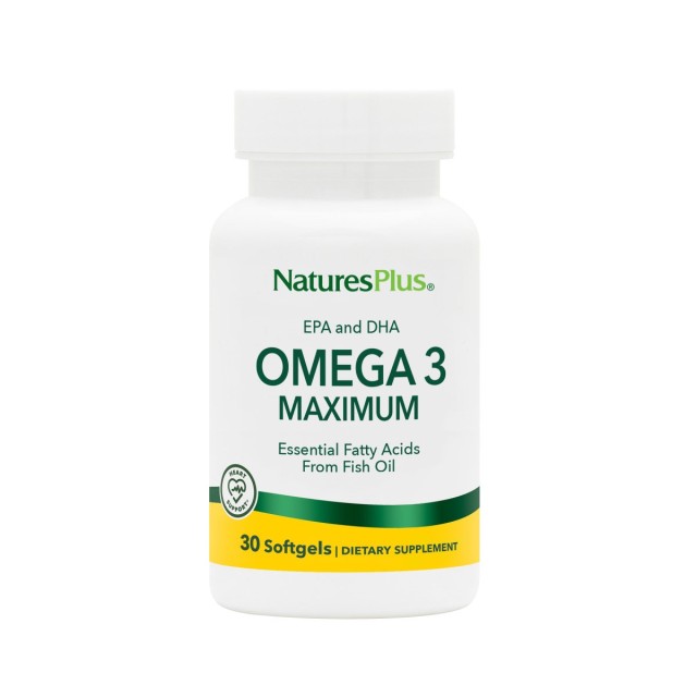 Natures Plus Omega 3 Maximum 30softgels (Συμπλήρωμα Διατροφής με Ω-3 Λιπαρά Οξέα)