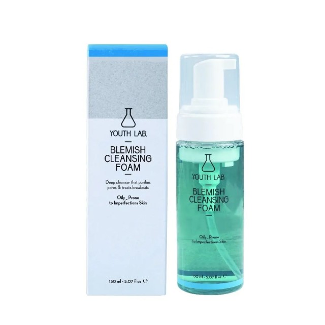 YOUTH LAB Blemish Cleansing Foam 150ml (Aφρός Kαθαρισμού για Λιπαρή/με Τάση Ακμής Επιδερμίδα)