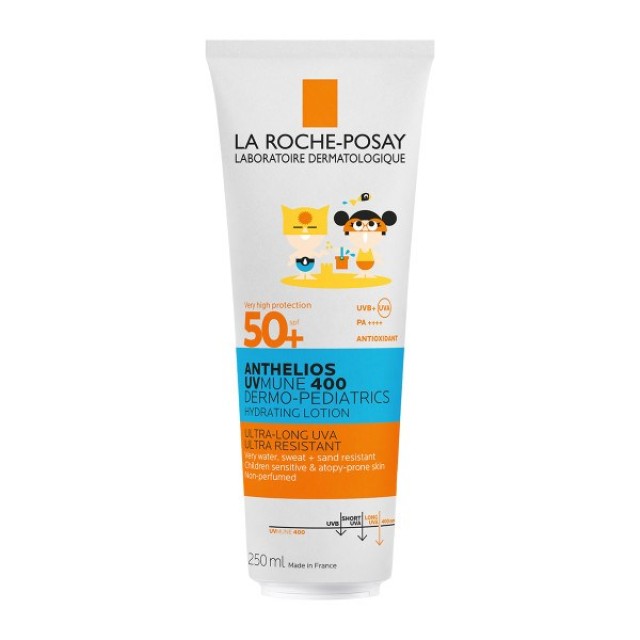 La Roche Posay Anthelios UVMUNE 400 Dermo-Pediatrics Hydrating Lotion SPF50+ 250ml (Παιδικό Αντηλιακό Γαλάκτωμα για το Ευαίσθητο Δέρμα/με Τάση Ατοπίας)