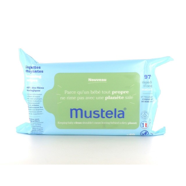 Mustela Lingettes Nettoyant 60τεμάχια / Συσκευασία (Μωρομάντηλα)