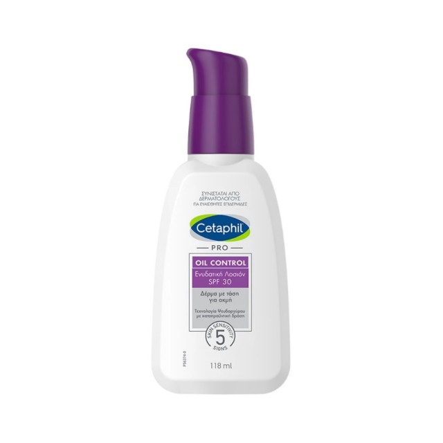 Cetaphil Pro Oil Control Moisturizing Lotion SPF30 118ml (Ενυδατική Λοσιόν Προσώπου με Αντηλιακή Προστασία για Λιπαρή/με Τάση Ακμής Επιδερμίδα)