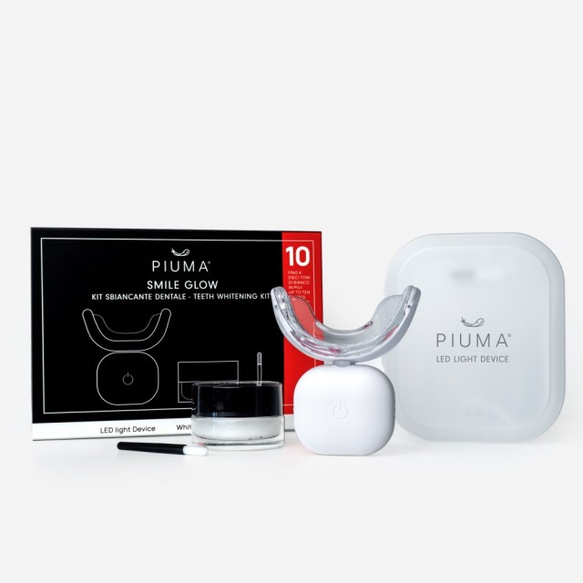 Piuma Smile Glow Teeth Whitening Kit & Gel (Επαναστατικό Κιτ Λεύκανσης)