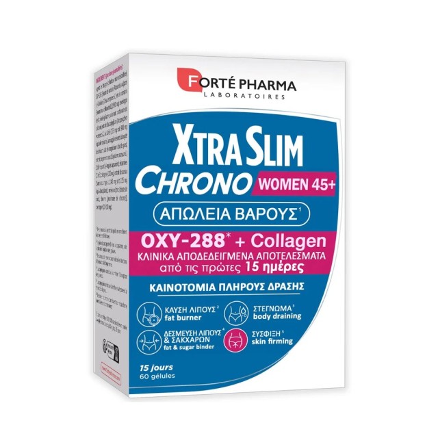 Forte Pharma XtraSlim Chrono Women 45+ 60caps (Συμπλήρωμα Διατροφής για Ενίσχυση της Απώλειας Βάρους για Γυναίκες Ηλικίας 45+)