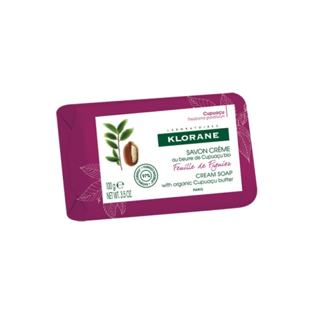 Klorane Cupuacu Feuille De Figuier Cream Soap 100gr (Σαπούνι με Αιθέριο Έλαιο Σύκου)