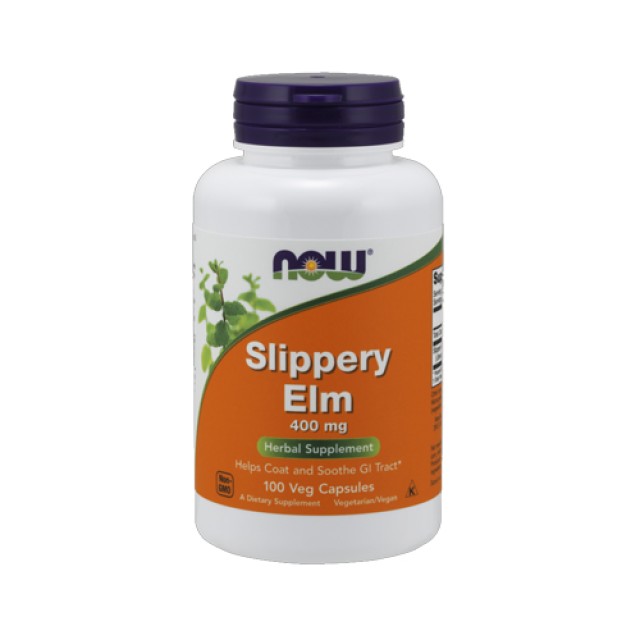 Now Foods Slippery Elm 400mg (Προστασία του Πεπτικού και του Γαστρεντερικού Συστήματος)