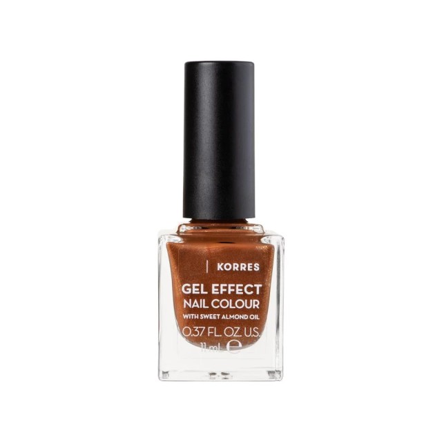 Korres Gel Effect Nail Colour No66 Aegean Bronze 11ml (Ημιμόνιμο Βερνίκι Νυχιών - Χάλκινο) 