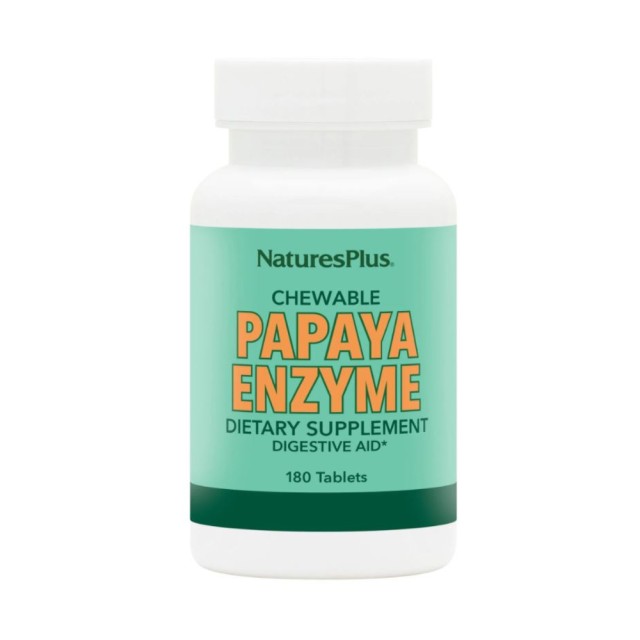 Natures Plus Papaya Enzyme 180tab (Προβιοτικά - Γαστρεντερικές Διαταραχές)