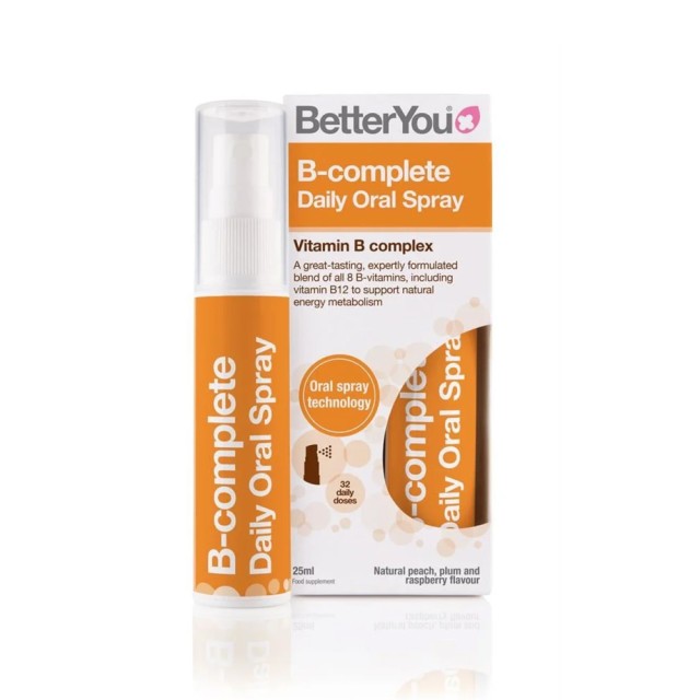 Better You B Complete Daily Oral Spray 25ml (Στοματικό Σπρέι που Εμπεριέχει τις 8 Βιταμίνες του Συμπλέγματος Β) 