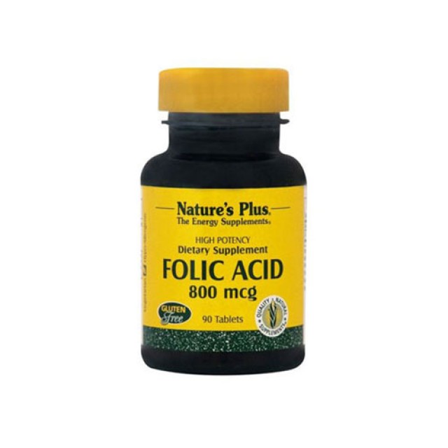 Natures Plus Folic Acid 800mcg 90tab (Εγκυμοσύνη - Θηλασμός)