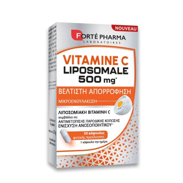 Forte Pharma Liposomal Vitamin C 500mg 30caps (Συμπλήρωμα Διατροφής με Λιποσωμιακή Βιταμίνη C)