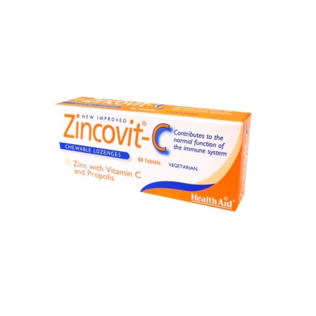 Health Aid Zincovit C 60 tabs Μασώμενες