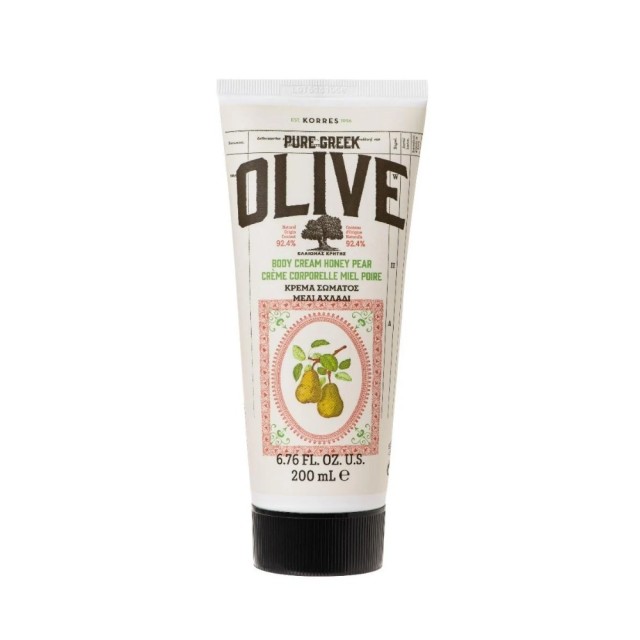 Korres Pure Greek Olive Body Cream Honey Pear 200ml 