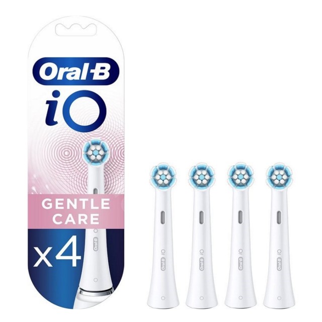 Oral-B iO Gentle Care 4τεμ (Ανταλλακτικές Κεφαλές για Ηλεκτρική Οδοντόβουρτσα iO Άσπρες)