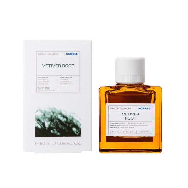 Korres Vetiver Root Eau de Toilette 50ml (Φρέσκο Ανδρικό Άρωμα με Νότες Περγαμόντου)