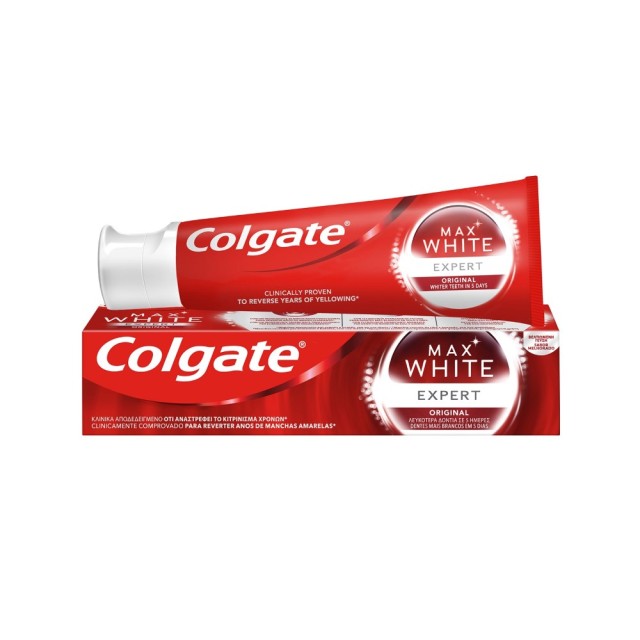Colgate Max White Expert Original 75ml (Λευκαντική Οδοντόκρεμα με Άμεσο Αποτέλεσμα) 