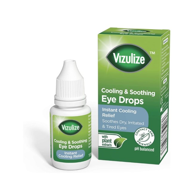 Vizulize Cooling & Soothing Eye Drops 10ml (Δροσιστικές & Καταπραϋντικές Σταγόνες Ματιών)