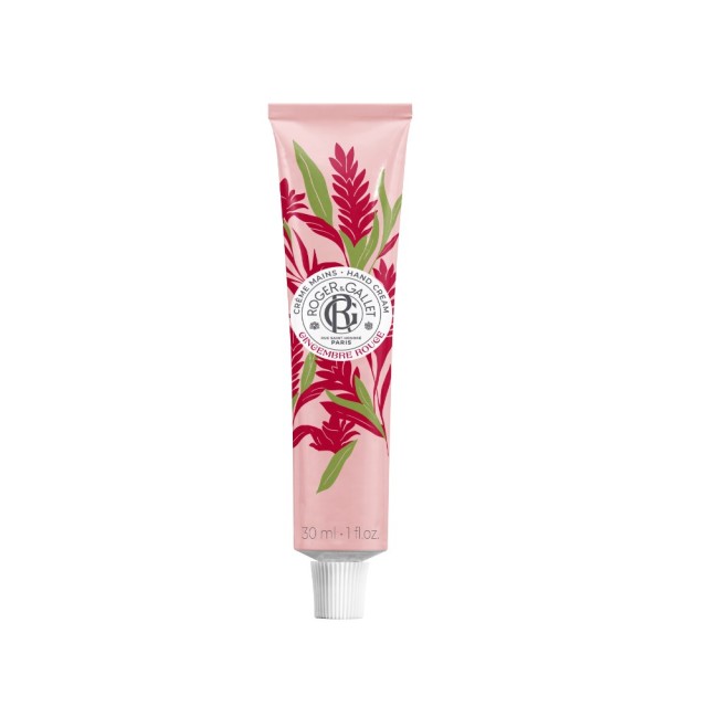 Roger & Gallet Gingembre Rouge Hand Cream 30ml (Ενυδατική Κρέμα Χεριών με Ροζ Βατόμουρο, Τζίντζερ & Μοσχολίβανο)