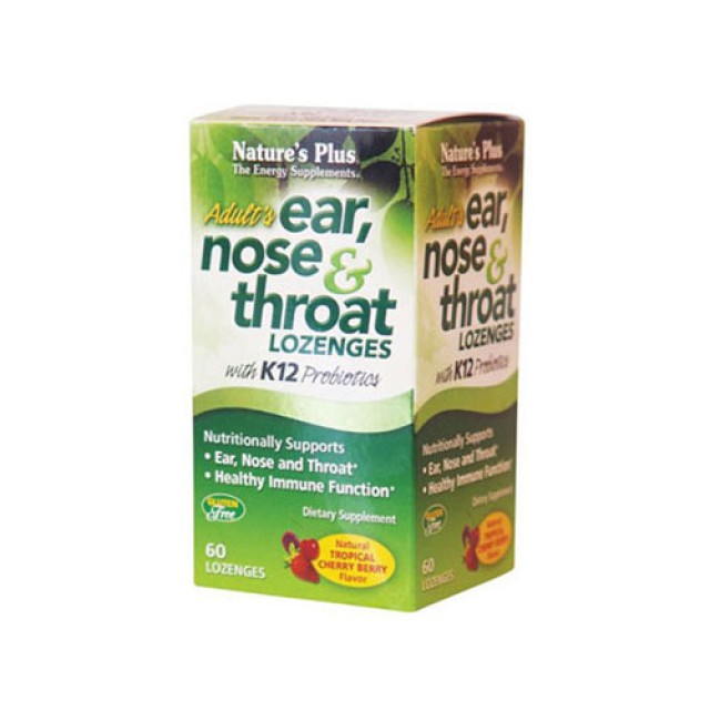 Natures Plus Ear Nose And Throat 60 Lozenges (Κρυολόγημα)