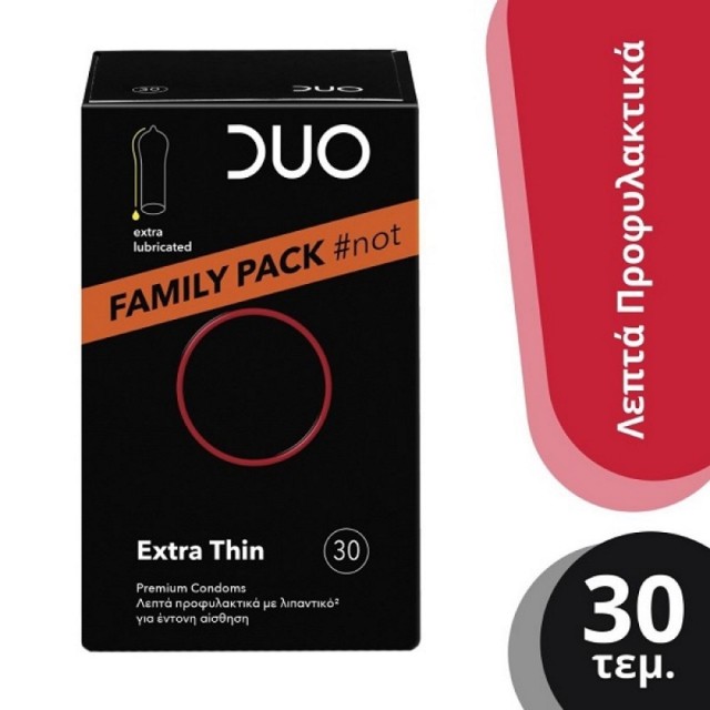 Duo Extra Thin Premium Condoms 30pcs (Λεπτά Προφυλακτικά για Μεγαλύτερη Απόλαυση)