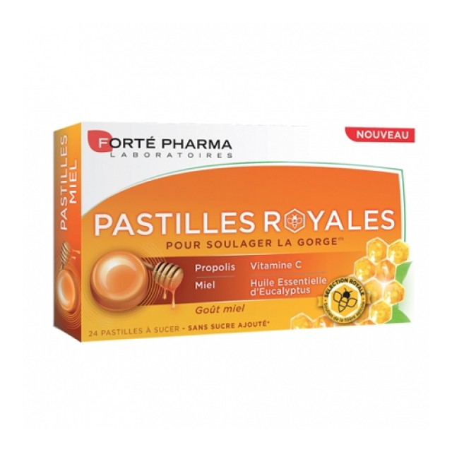 Forte Pharma Pastilles Royales 24τμ (Καραμέλες με Πρόπολη και Γεύση Μέλι για τον Πονόλαιμο)