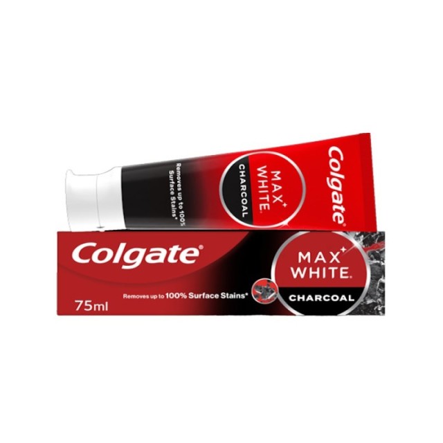 Colgate Max White Charcoal Toothpaste 75ml (Λευκαντική Οδοντόκρεμα με Ενεργό Άνθρακα)