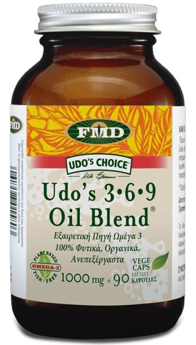 Flora Udos Oil 3 6 9 90caps (Ωμέγα 3 & Ωμεγα 6 Λιπαρά Οξέα) 