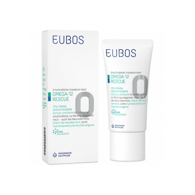 Eubos Omega 12 Face Cream 50ml (Ενυδατική Κρέμα Προσώπου για Ξηρή, Ευαίσθητη Επιδερμίδα με Τάση για 