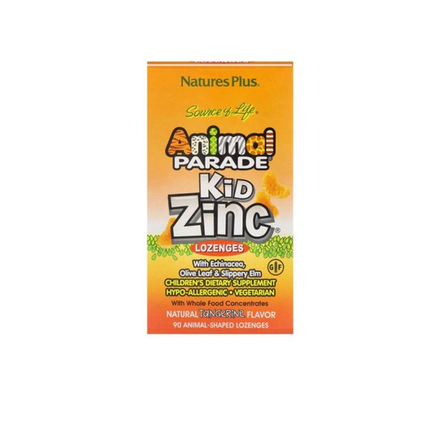 Natures Plus Animal Parade KidZinc Lozenges 90 Παστίλιες (Παιδικές Βιταμίνες με Γεύση Μανταρίνι)
