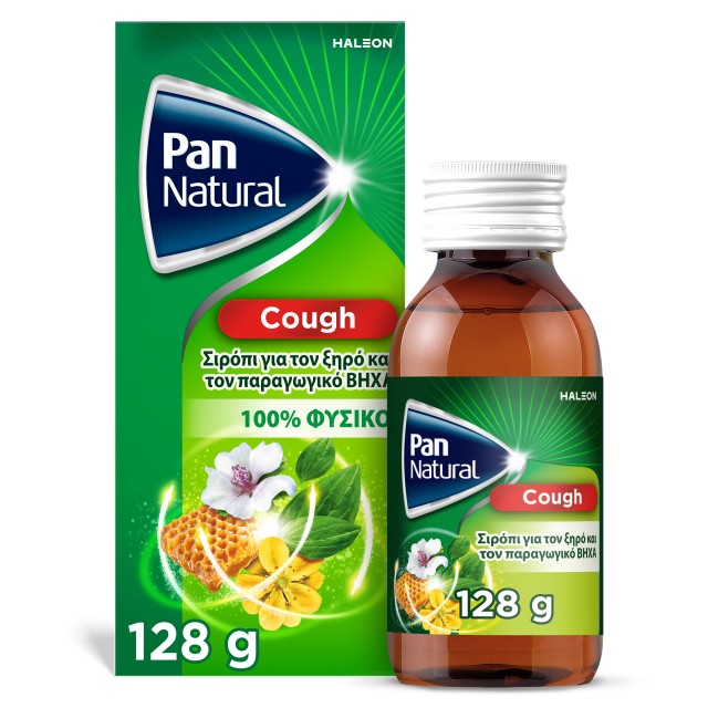 Pan Natural Syrup 128gr (100% Φυσικό Σιρόπι για τον Ξηρό & Παραγωγικό Βήχα)