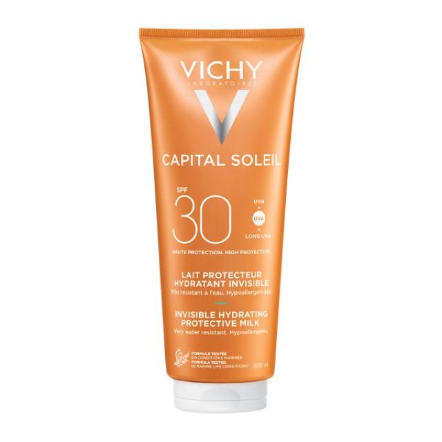 Vichy Capital Soleil Invisible Hydrating Protective Milk SPF30 300ml (Αντηλιακό Γαλάκτωμα Σώματος & Προσώπου)
