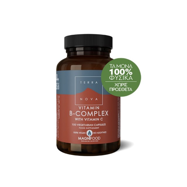 Terranova B Complex With Vitamin C 100caps (Σύμπλεγμα Βιταμινών Β σε Συνδυασμό με Βιταμίνη C)