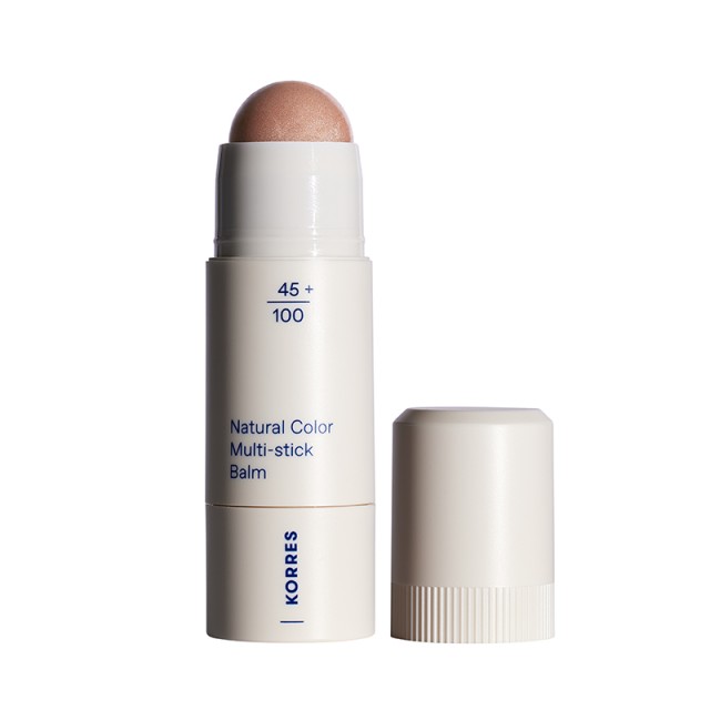 Korres Natural Color Multi-stick Balm 02 Glass Peach 4,5gr (Στικ για Χρώμα & Λάμψη σε Ζυγωματικά & Χείλη)