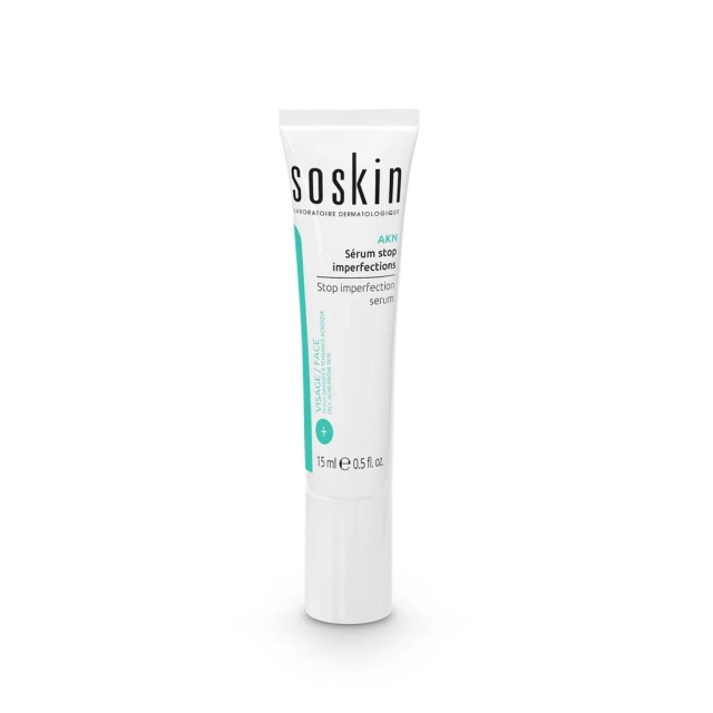 Soskin ΑΚΝ Stop Imperfection Serum 15ml (Ορός Προσώπου για Κηλίδες & Μαύρα Στίγματα)