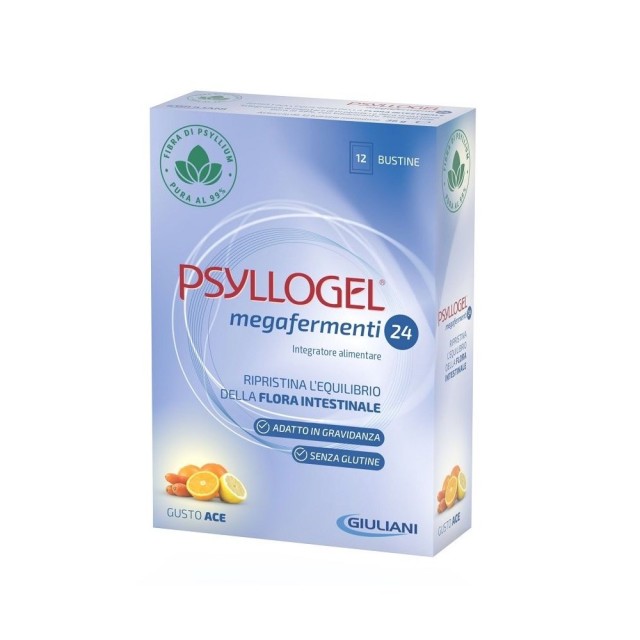 Psyllogel Megafermenti 24 12φακελίσκοι (Συμπλήρωμα Διατροφής με Προβιοτικά, Πρεβιοτικά & 100% Φυσικές Ίνες Ψύλλιου)