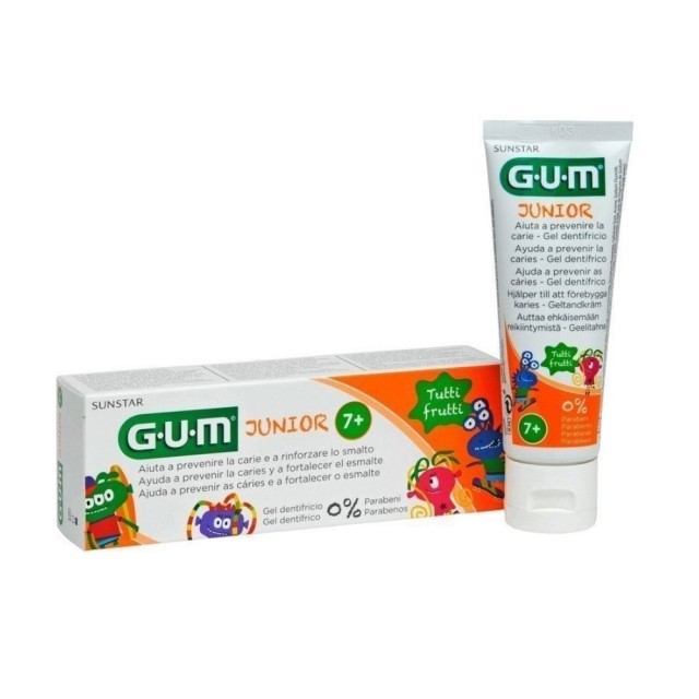 Gum Junior Toothpaste Tutti-Frutti 50ml (Παιδική Οδοντόκρεμα με Γεύση Φρούτων για Παιδιά 7-12 Ετών)