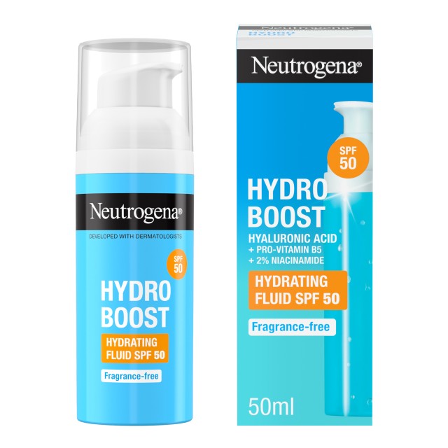 Neutrogena Hydro Boost Hydrating Fluid SPF50 50ml (Ενυδατική Κρέμα Προσώπου με Aντηλιακή Προστασία)