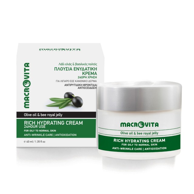 Macrovita Rich Hydrating Cream with Olive Oil & Bee Royal Jelly 50ml