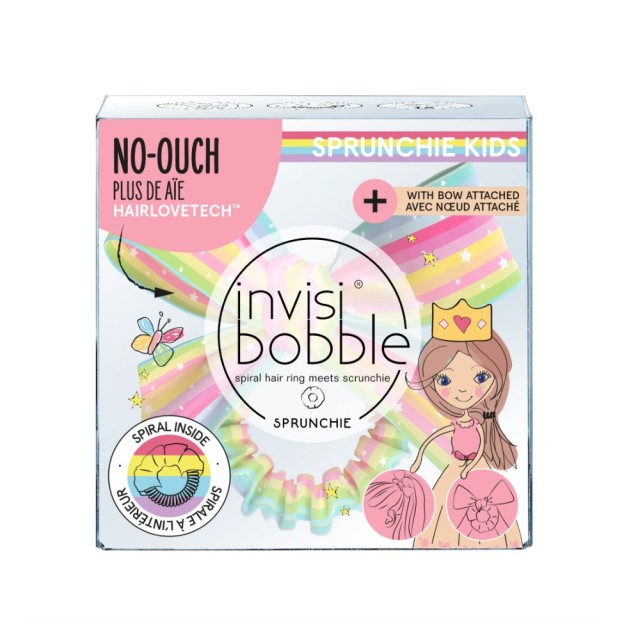 Invisibobble Kids Slim Sprunchie Let‘s Chase Rainbows 1τεμ (Παιδικό Λαστιχάκι Μαλλιών με Φιόγκο &