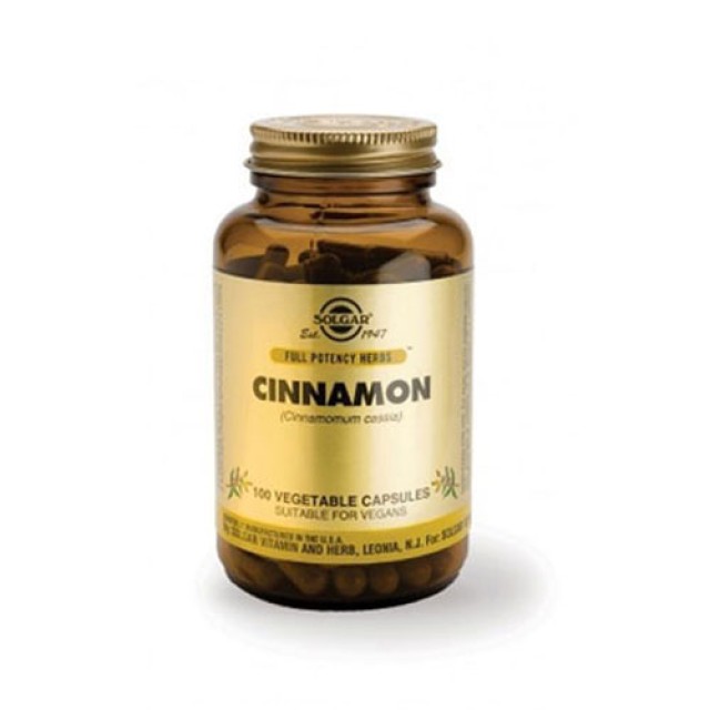 Solgar Cinnamon 100 Vegetarian Caps (Κανέλλα)