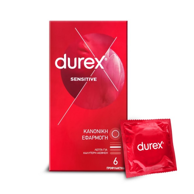 Durex Sensitive Thin Feel 6τεμ (Πολύ Λεπτά Προφυλακτικά για Καλύτερη Αίσθηση)