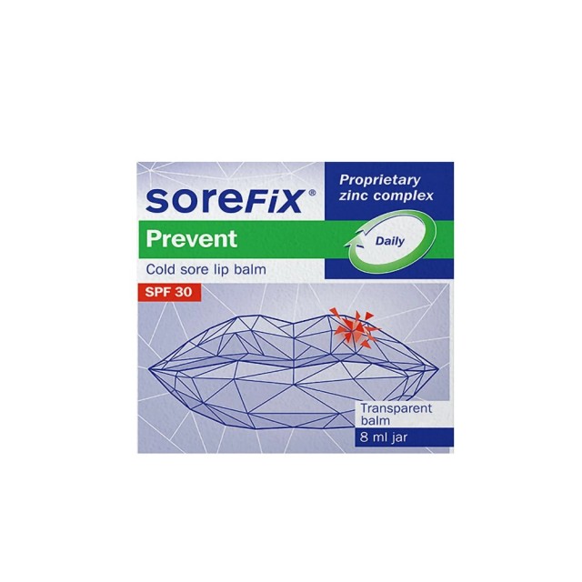 Sorefix Prevent Lip Balm 8ml (Βάλσαμο Χειλιών για τον Επιχείλιο Έρπη)