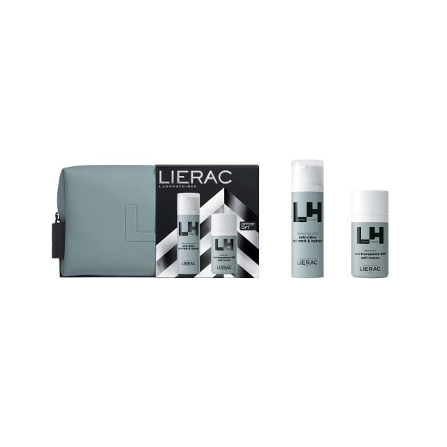 Lierac Homme Xmas SET Global Anti-Aging Fluid 50ml & Deodorant 50ml (ΣΕΤ με Ανδρική Αντιγηραντική Κρέμα Προσώπου, Αποσμητικό & ΔΩΡΟ Νεσεσέρ)