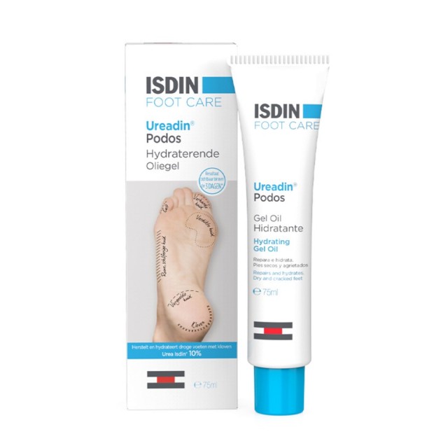 Isdin Ureadin Foot Care Podos Gel Oil 75ml (Ενυδατικό Έλαιο Τζελ για Ξηρά & Σκασμένα Πόδια)