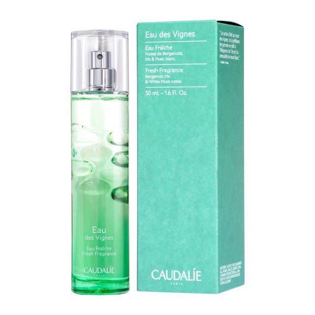 Caudalie Fresh Fragrance Eau des Vignes 50ml (Άρωμα Περγαμόντο, Ίριδα, Λευκός Μόσχος)