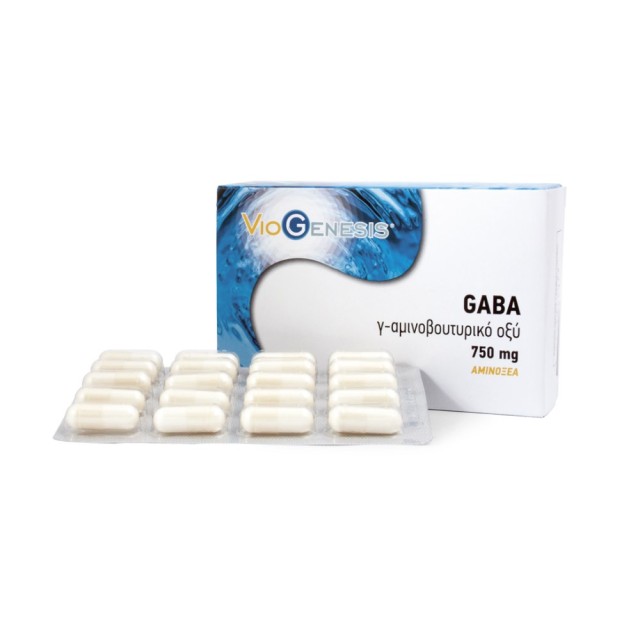 Viogenesis Gaba 750mg 60caps (Συμπλήρωμα Διατροφής Γ-Αμινοβουτυρικό Οξύ για τη Φυσιολογική Λειτουργία του Νευρικού Συστήματος)