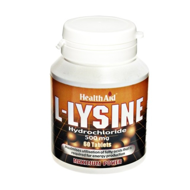 Health Aid L-Lysine 500mg 60tabs (Διατήρηση της Υγείας των Ιστών & του Ανοσοποιητικού)