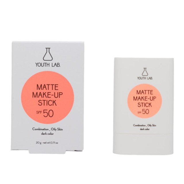 YOUTH LAB Matte Make-Up Stick SPF50 Dark 20gr