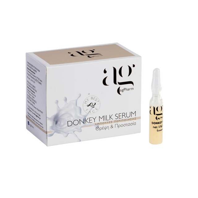 Ag Pharm Donkey Milk Serum 24x2ml (Αναζωογονητικός Ορός Προσώπου με Γάλα Γαϊδούρας για Θρέψη της Επιδερμίδας 24τεμ)