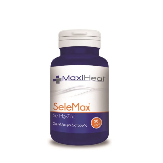 Maxiheal Selemax 30caps (Συμπλήρωμα Διατροφής με Σελήνιο, Ψευδάργυρο & Μαγνήσιο)